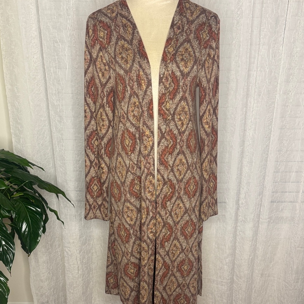 Maurices Earthy Tones Diamond Pattern Cardigan